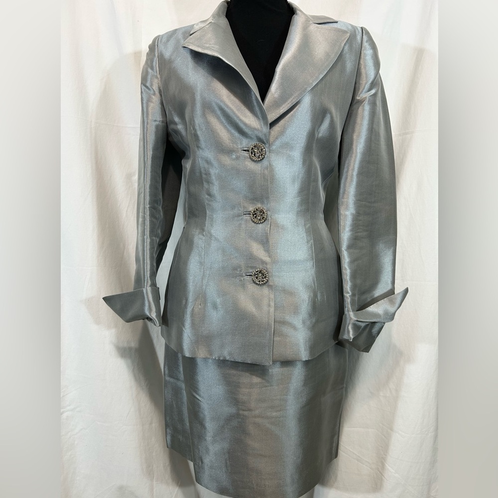 Gai Mattiolo Vintage Silver/Grey Suit‎ Set EU 44